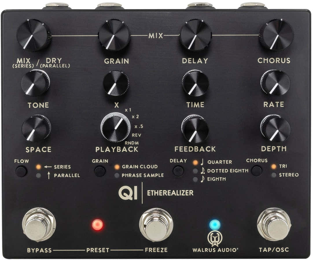 Qi Etherealizer Schwarz - Reverb Delay Chorus Granular-Effekt