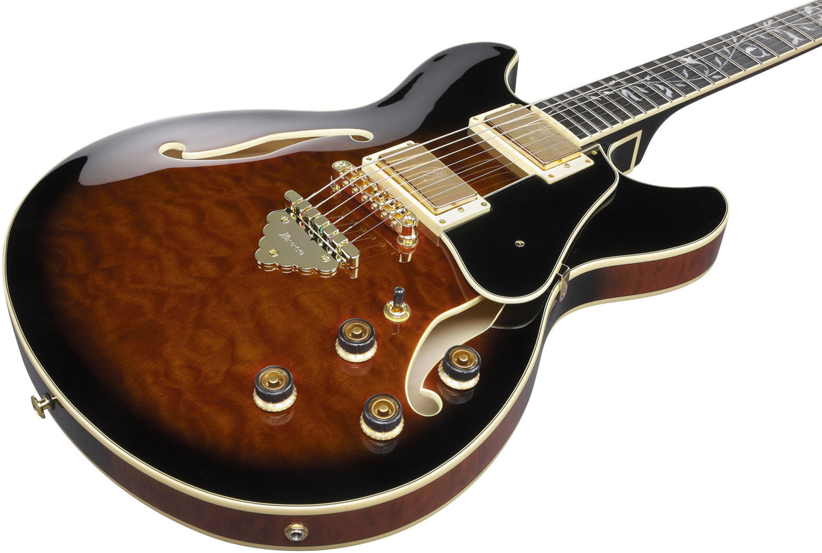 AS93QMSP-DBS Dunkelbraun Sunburst Artcore Expressionist