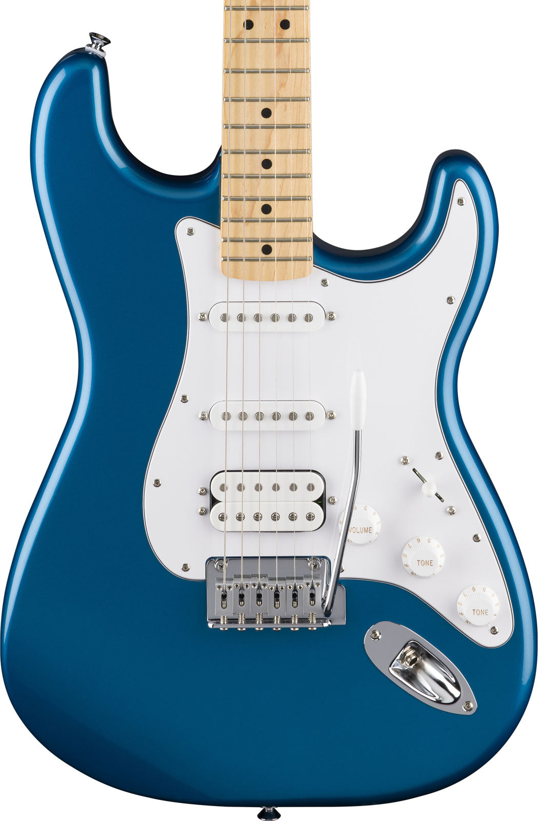 Standard Stratocaster HSS MN Weißes Schlagbrett Aqua Marine Metallic