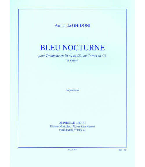 Ghidoni A. - Bleu Nocturne - Trompette (cornet) et Piano