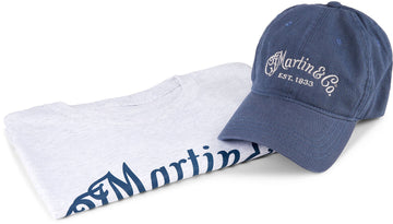 Set T-Shirt + Kappe, grau und blau M