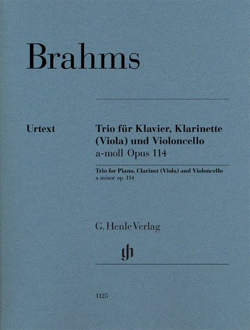 BRAHMS J. - CLARINET TRIO A MINOR OP. 114 FOR PIANO CLARINET (OR VIOLA) AND VIOLONCELLO