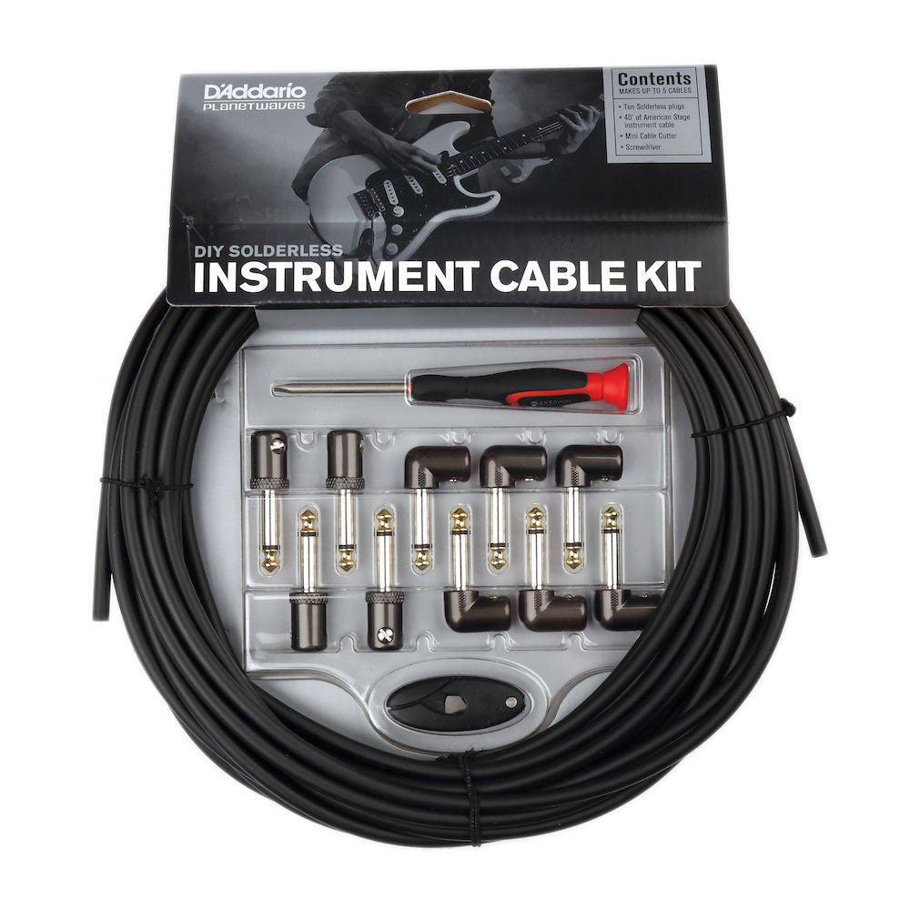 D'ADDARIO Lötfreies Custom-Kabel-Kit 50 Feet 10 Stecker