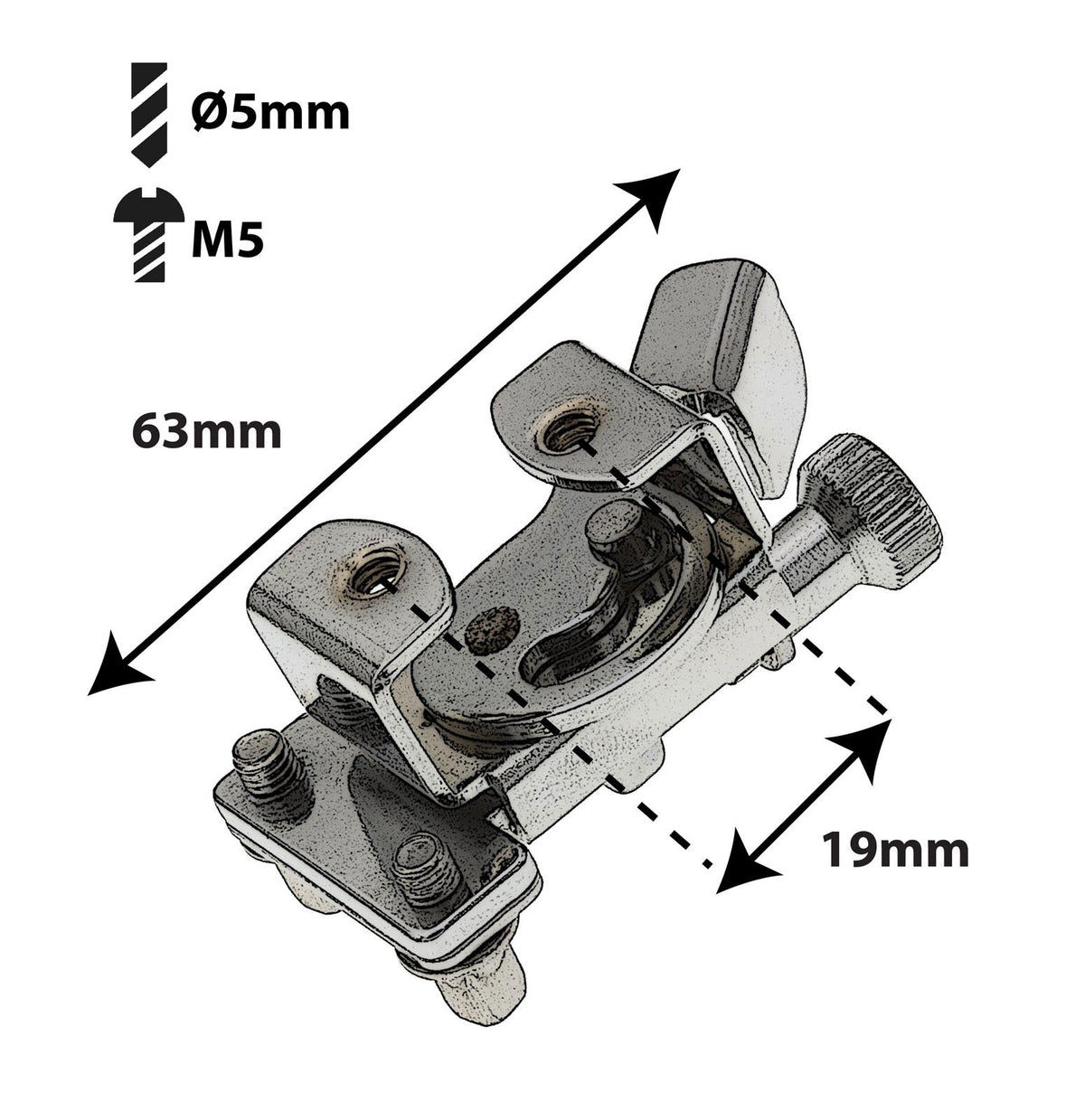 STO8 Snare-Abhebung "picollo" Snare-Strainer Snaredrum 19mm