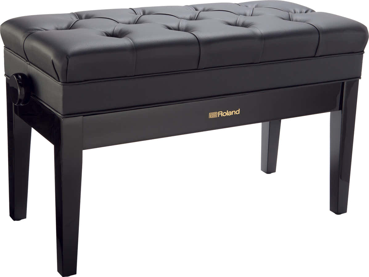 Doppelklavierbank RPB-D500 Schwarz glänzend