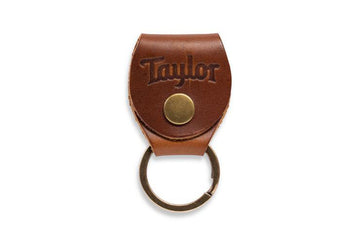 KEY RING W/PICK HOLDER - MEDIUM BROWN NUBUCK