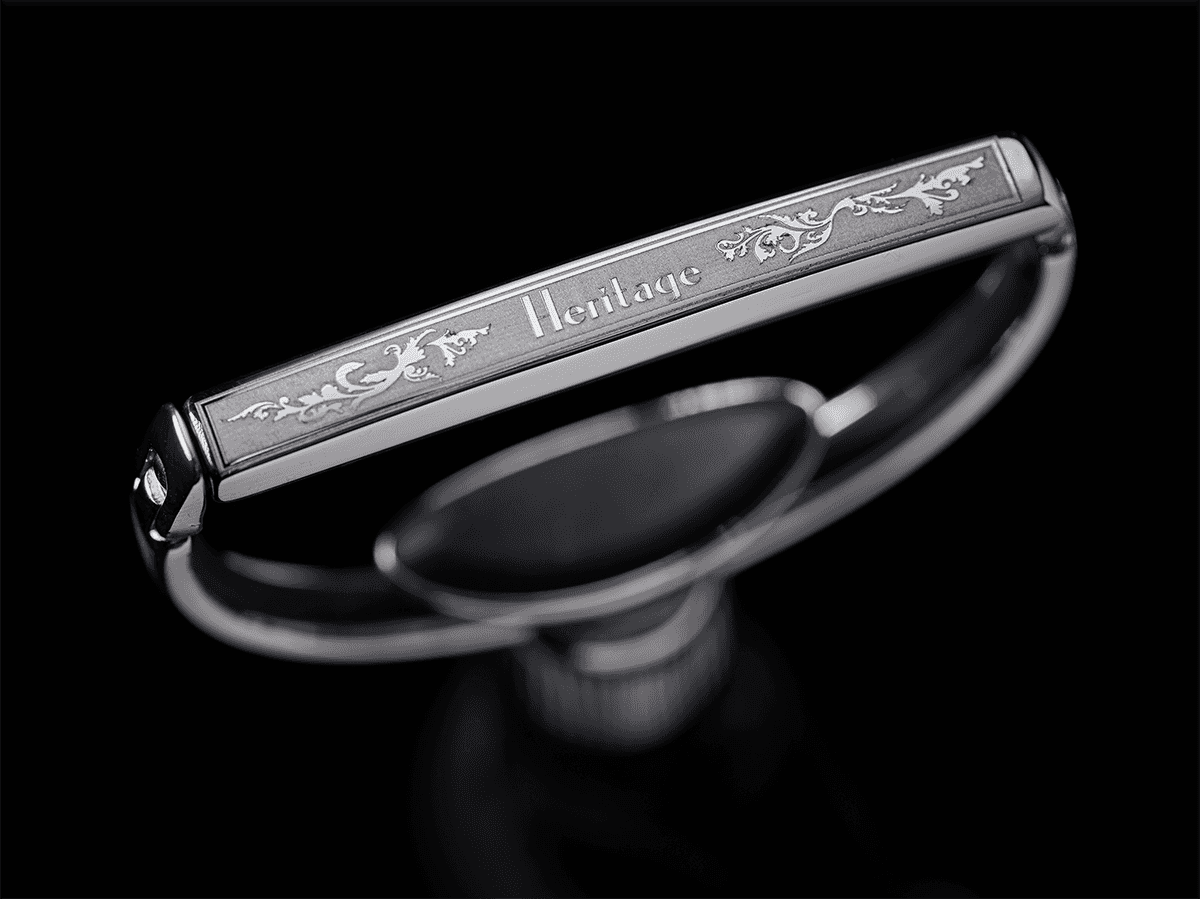 Heritage Gitarrenstil 3 Breit Silber