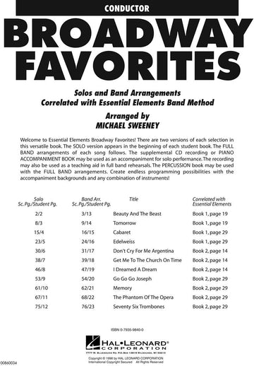 Essential Elements Broadway Favorites