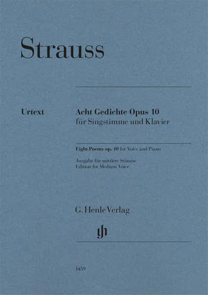 Strauss - Acht Gedichte Op. 10 - Chant et Piano