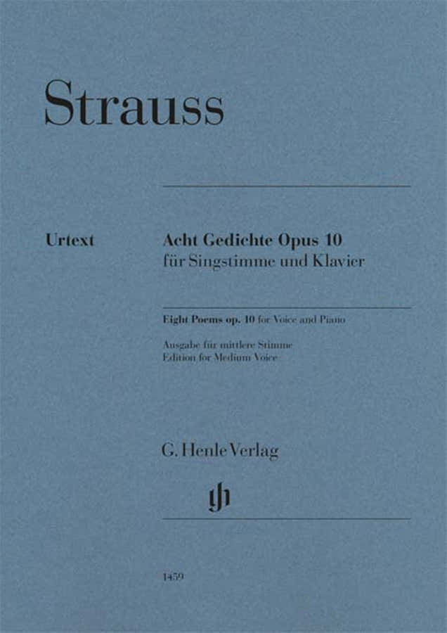 Strauss - Acht Gedichte Op. 10 - Chant et Piano
