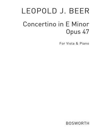 Beer Leopold J. - Concertino In E Minor Op.47 - Alto & Piano