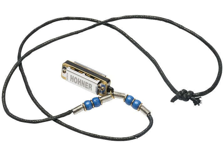 Mini Harp Halskette Blau - 4 Löcher