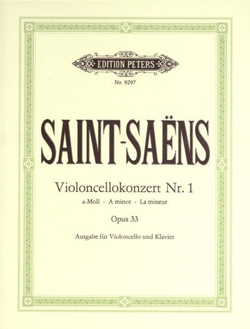 SAINT-saëns Camille - Concerto No.1 In A Minor Op.33 - Cello And Piano
