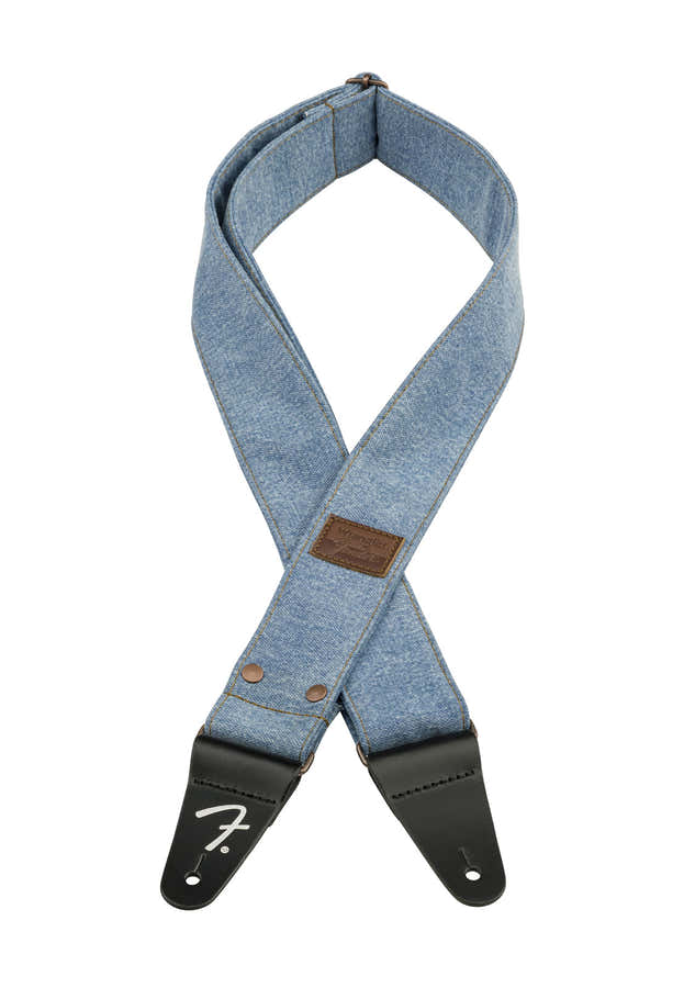 x Wrangler Gurt aus Denim mit Nieten Hellindigo