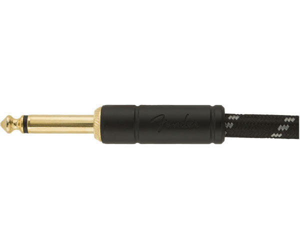 DELUXE INSTRUMENT CABLE STRAIGHT/ANGLE 15' BLACK TWEED