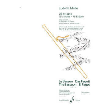 Milde Ludwik - 75 Etudes Volume 2 Opus 26 : 25 Etudes - Basson