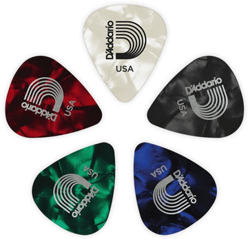 Sortierte Perlmutt-Zelluloid-Gitarrenplektren 10er-Pack Mittel