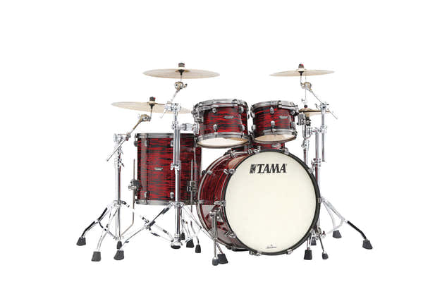Tama STARCLASSIC MAPLE STAGE 22 DRUM KIT SMOKED BLACK NICKEL SHELL HARDWARE RED OYSTER