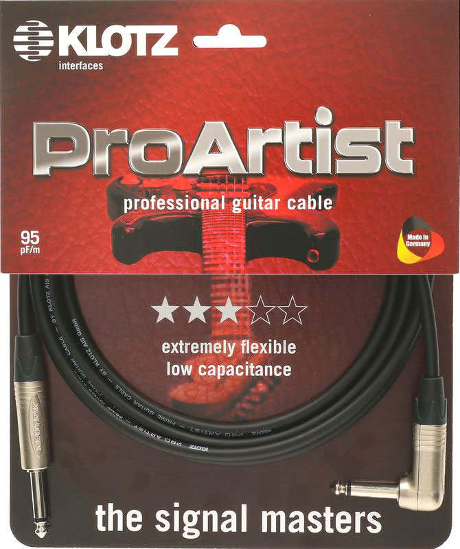 PRON060PR PRO ARTIST INSTR. 6M CABLE JACK 2P - JACK 2P 90 JACK
