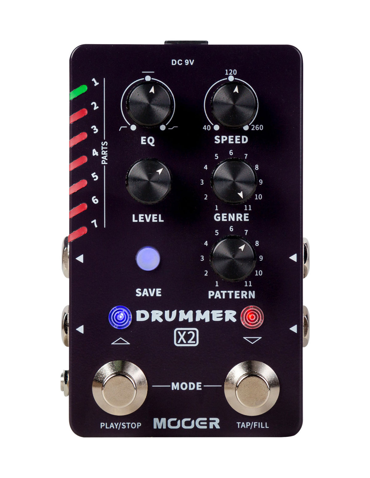Mooer Stereo Drummer X2 Schwarz