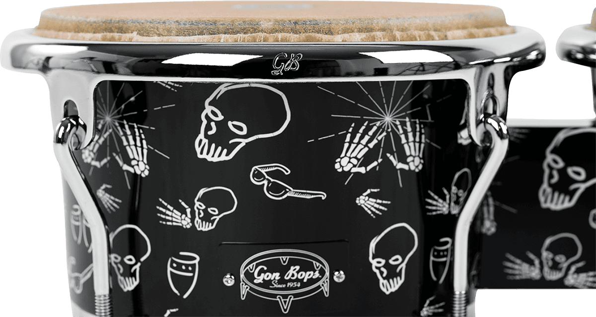 BONGOS 7" AND 8,5" ASIAN OAK - BLACK CUSTOME SIGNATURE LENNY CASTRO