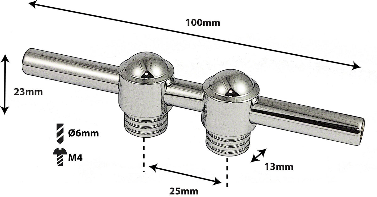 TL6D100 - SPANNBCKCHEN TUBELUG - 25MM - DOPPELTE SPANNSCHRAUBEN (X1)