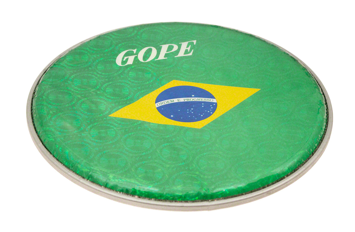 Gope Percussion HHOL12-BR - 12" DOUBLE HOLOGRAPHIC HEAD - FLAG BRAZIL