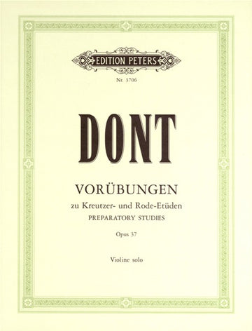 Dont Jacob - 24 Vorbereitungsübungen Op.37 - Violine
