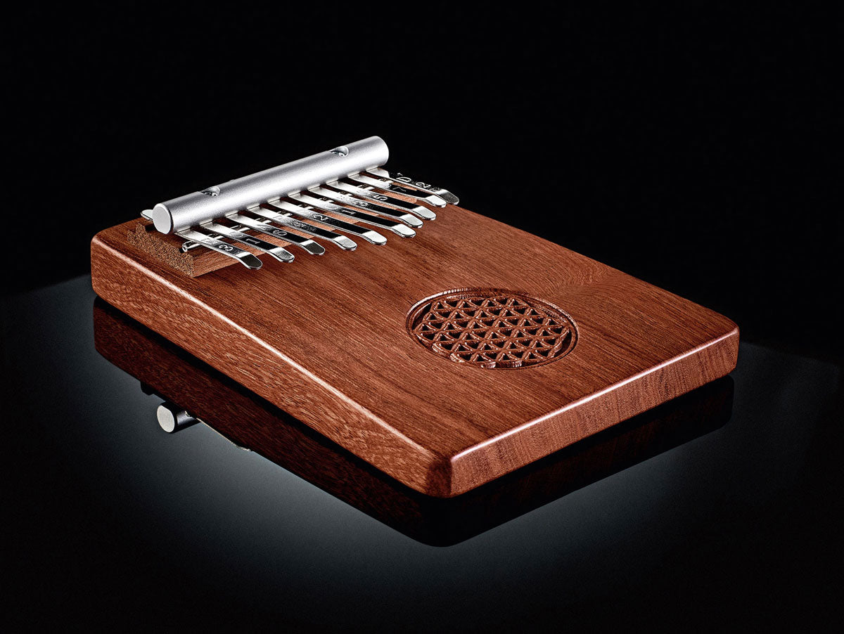 MEINL SONIC ENERGY SOLID KALIMBA 10 NOTES ZAMBESI REDWOOD FLOWER OF LIFE