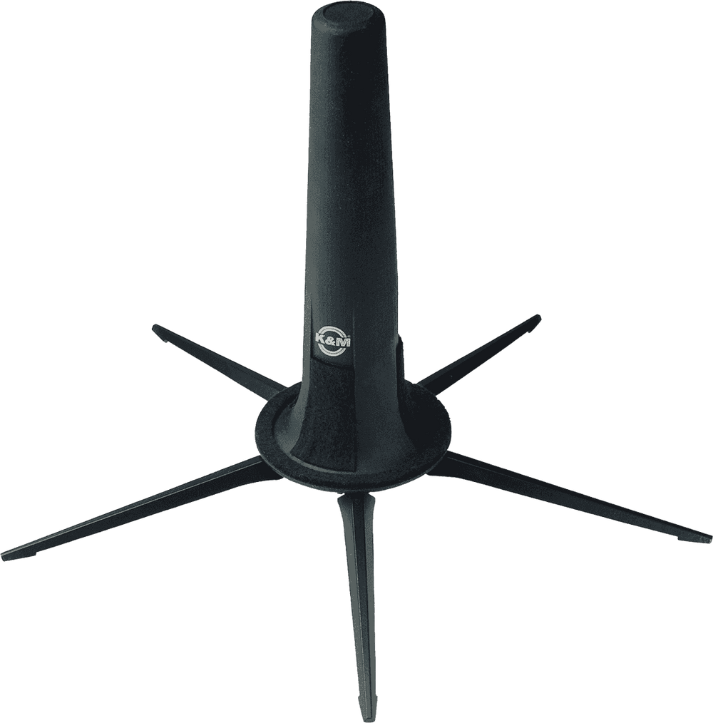 K&M Schwarzer Ständer Für Gerades Sopransaxophon