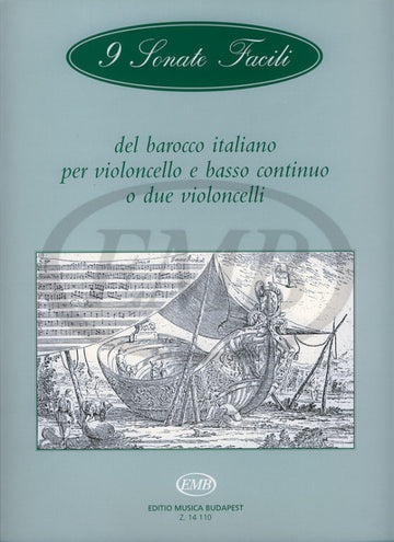 9 Sonates Faciles Du Baroque Italien - Violoncelle et BC Ou Deux Violoncelles