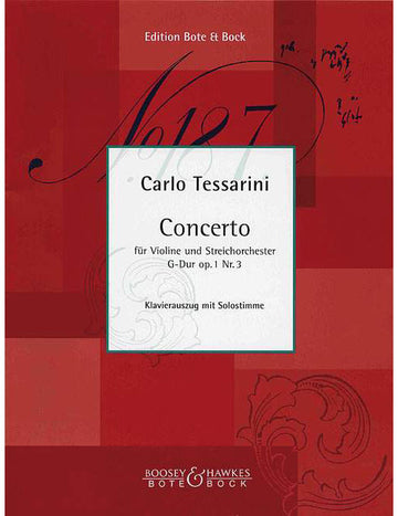 Tessarini - Violin Concerto In G Major Op. 1/3 - Violon et String Orchestre