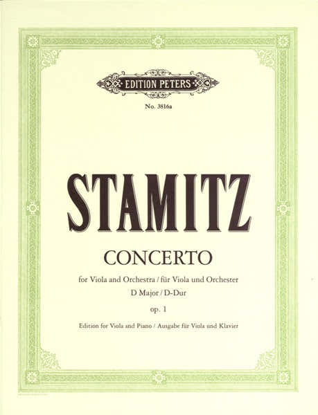 Stamitz Carl - Concerto In D Op.1 - Viola And Piano