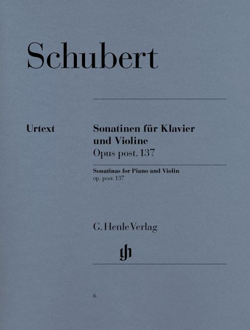 Schubert F. - Sonatinas For Piano And Violin Op. Post. 137