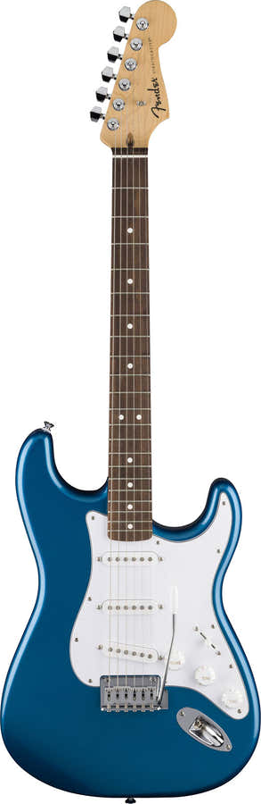 Standard Stratocaster LRL Weißes Schlagbrett Aqua Marine Metallic