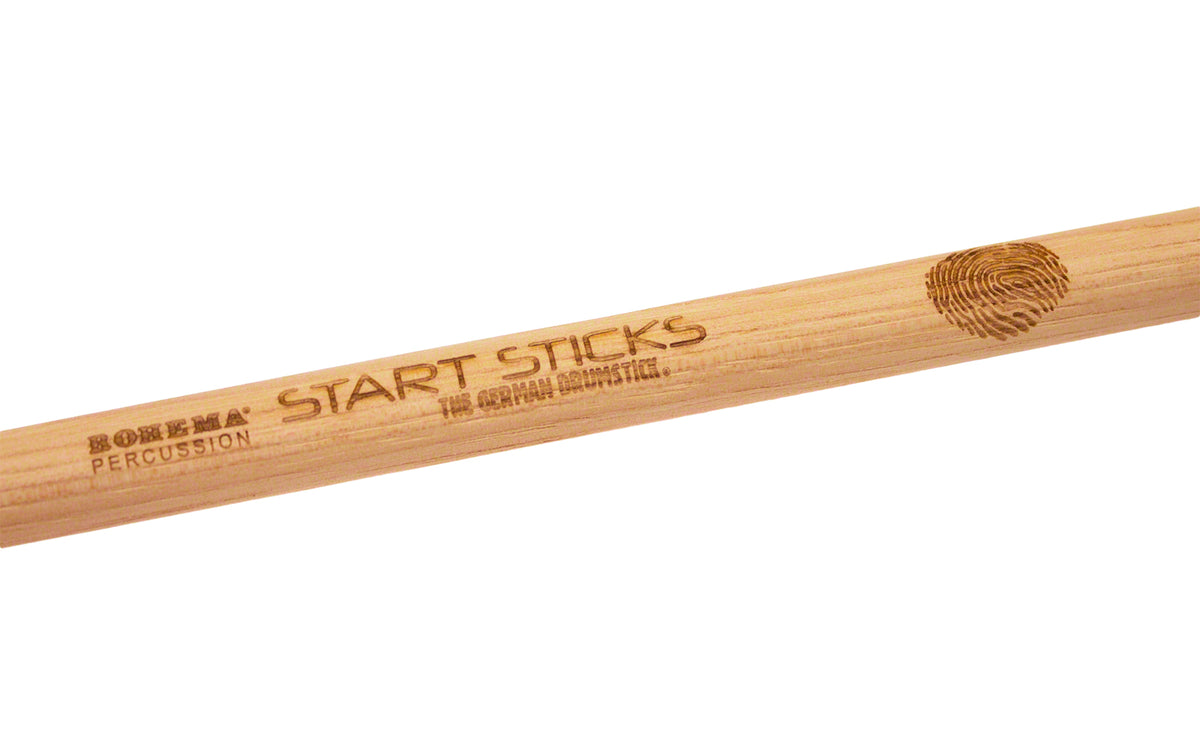 START STICKS HICKORY - LASER ENGRAVED FINGERPRINT