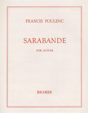 POULENC F. - SARABANDE - GUITARE