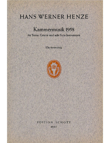Henze - Kammermusik 1958 - Tr Guitare Et 8 Solo-Instruments