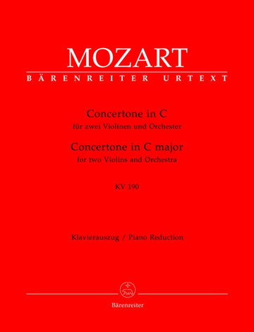Moz W.A. - Concertone En Do Majeur Pour 2 Violons Et Orchestre Kv 190(166B,Kv6:186)