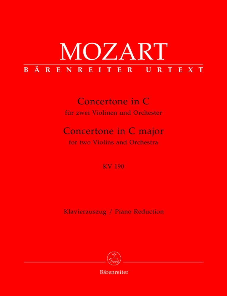 Moz W.A. - Concertone En Do Majeur Pour 2 Violons Et Orchestre Kv 190(166B,Kv6:186)