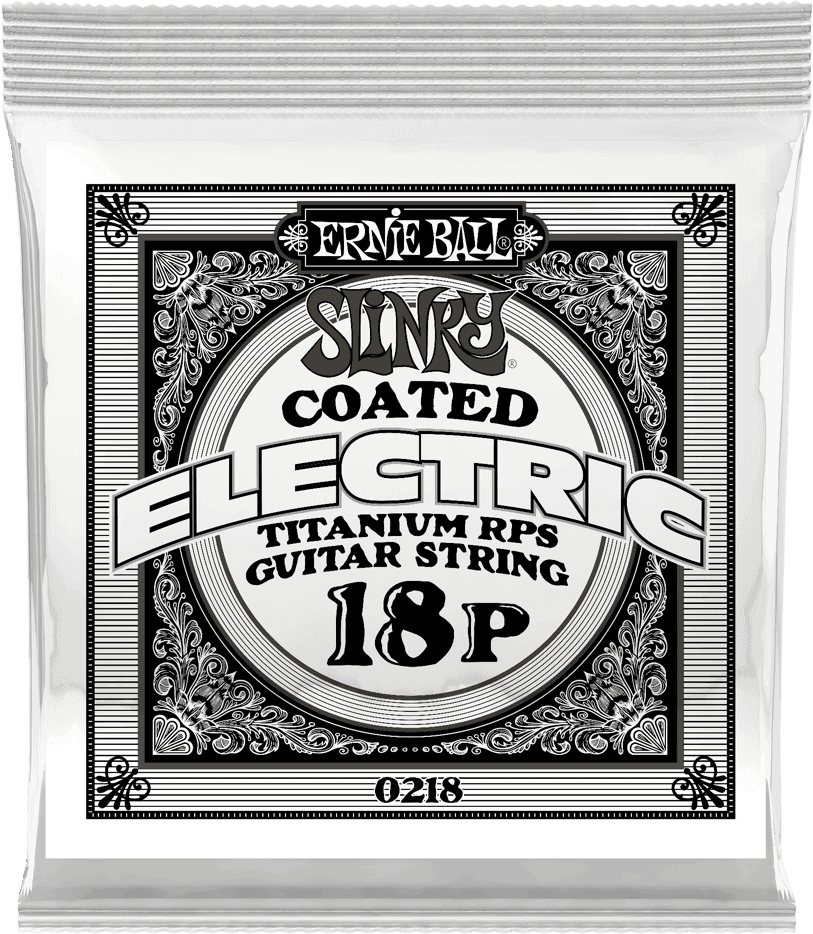 .018 SLINKY COATED TITANIUM REINFORCED PLAIN ELECTRIC GUITAR STRINGS