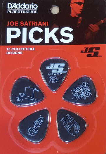 Joe Satriani schwarze Gitarrenplektren 10er-Pack hart