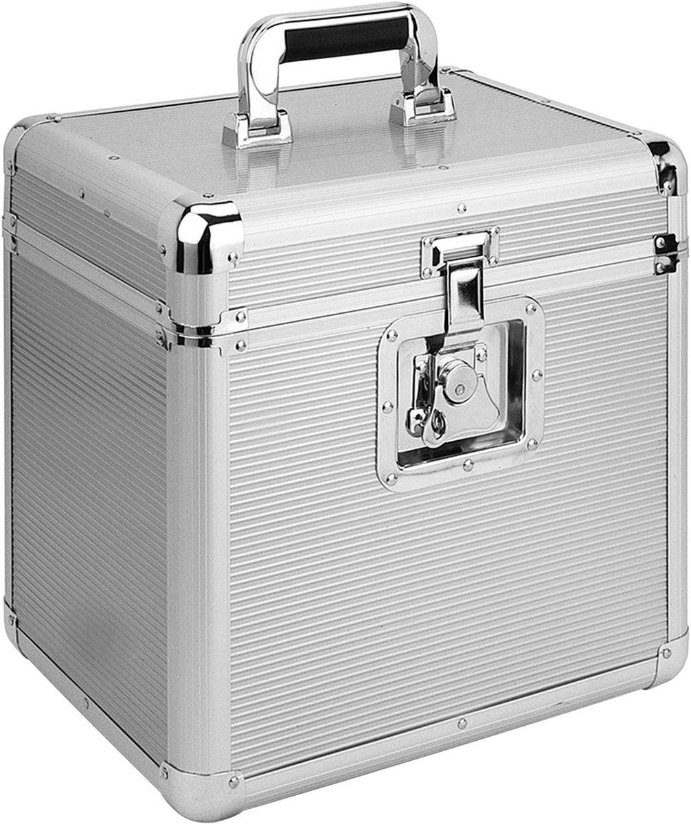 Schallplattenkoffer 80 Silber