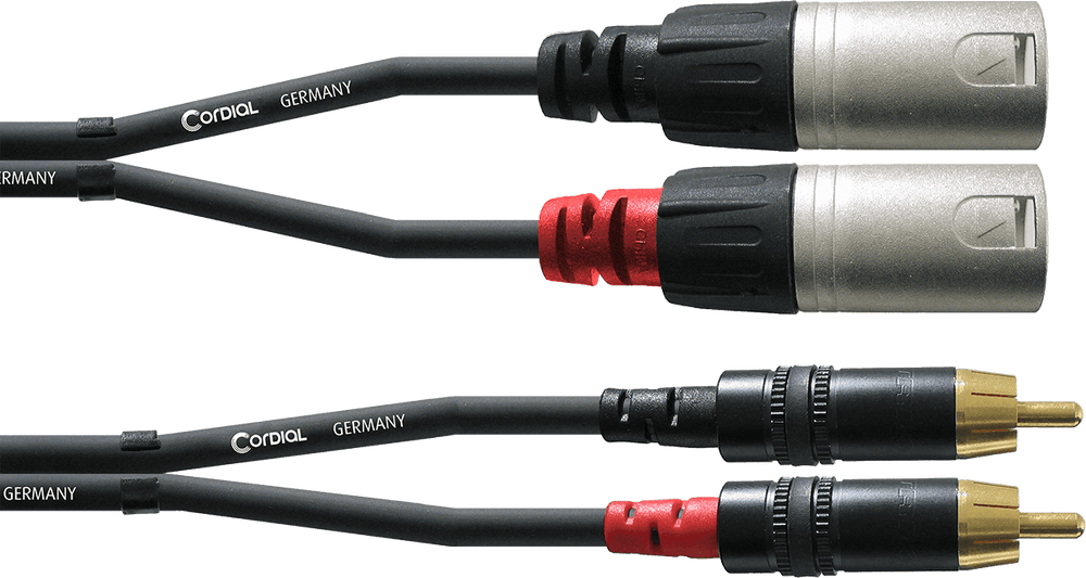 Cordial Doppeltes Audiokabel XLR-Stecker/RCA 6 M
