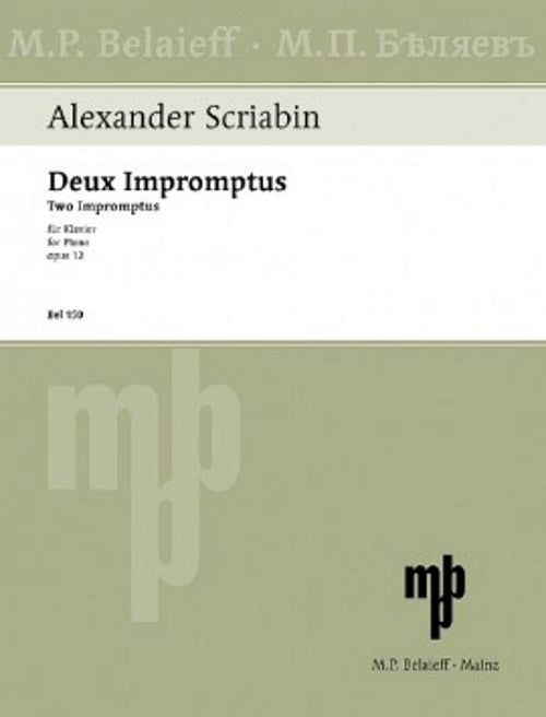 SKRJABIN A. - DEUX IMPROMPTUS OP.12 - PIANO