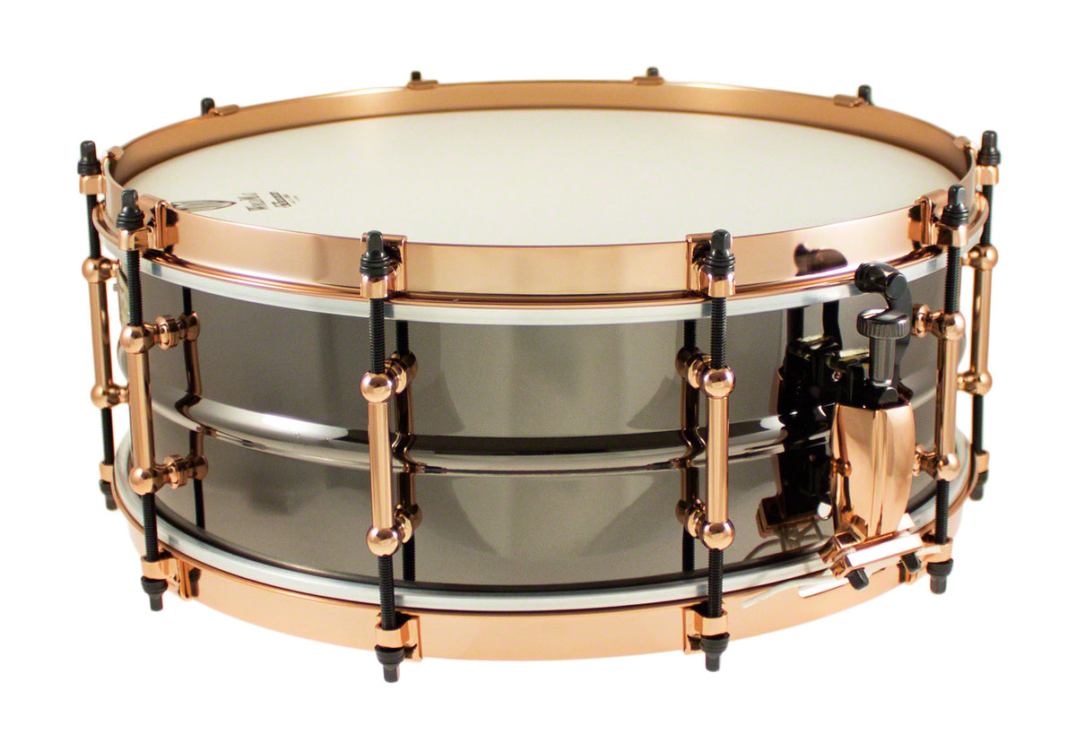 BK-5014SFXG - BLACK DAWG AZTEC GOLD VINTAGE 14" X 5" SNARE DRUM - BRASS SHELL