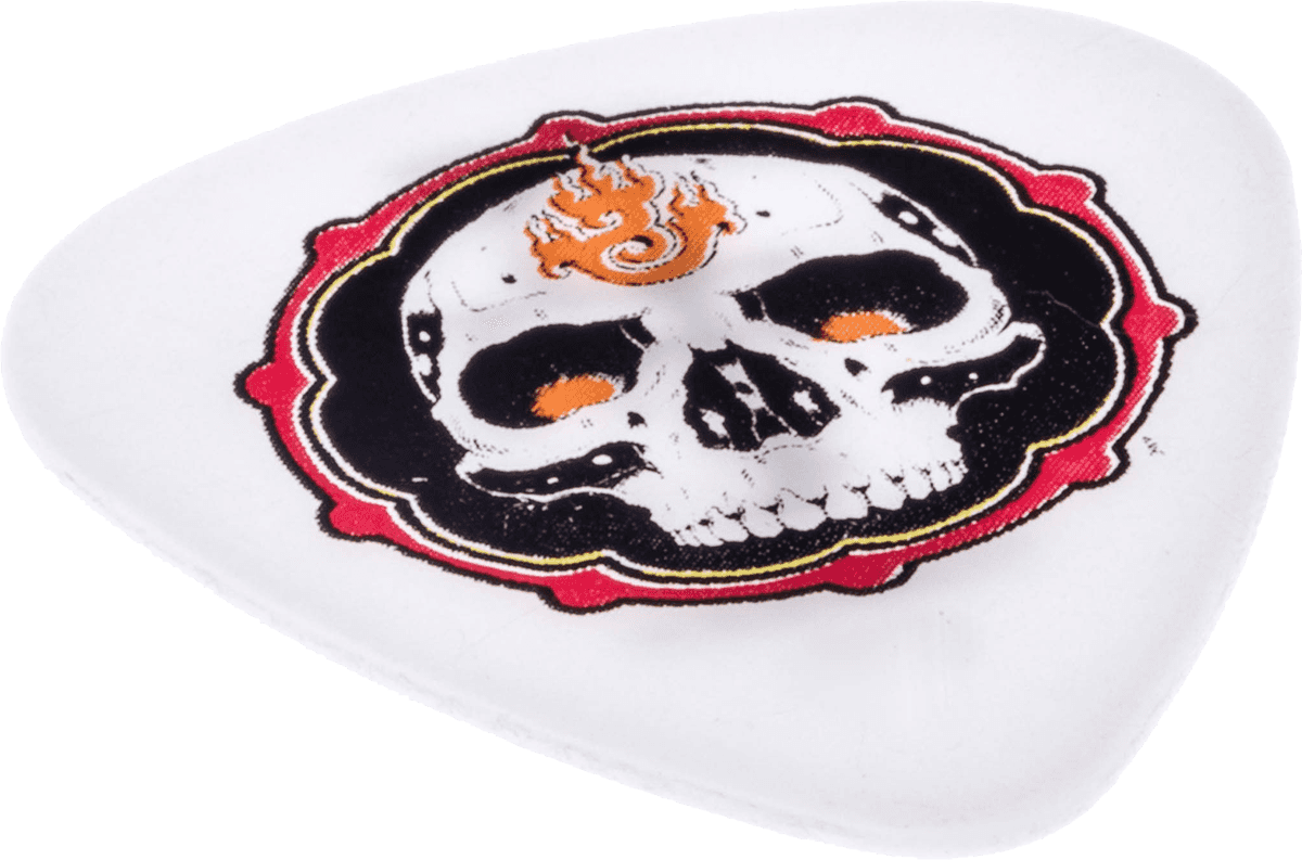 36 x 0,60mm Blackline II Alan Forbes Flame Skull Weiß
