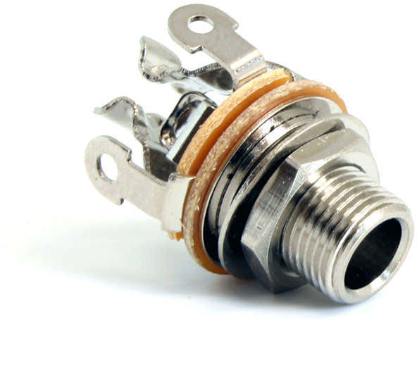 Fred S Guitar Parts Mono-Klinkenbuchse mit Mehrfachkontakt 1/4" 6.35MM vernickelt