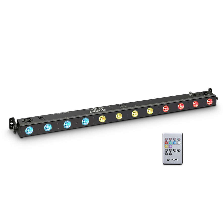 TRIBAR 200 IR - TRICOLOR LED BAR (RGB) 12 x 3 W SCHWARZE BOX MIT INFRAROT-FERNBEDIENUNG