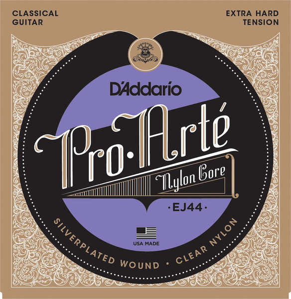 D'ADDARIO EJ44 PRO-ARTE NYLON CLASSICAL GUITAR STRINGS EXTRA HARD TENSION
